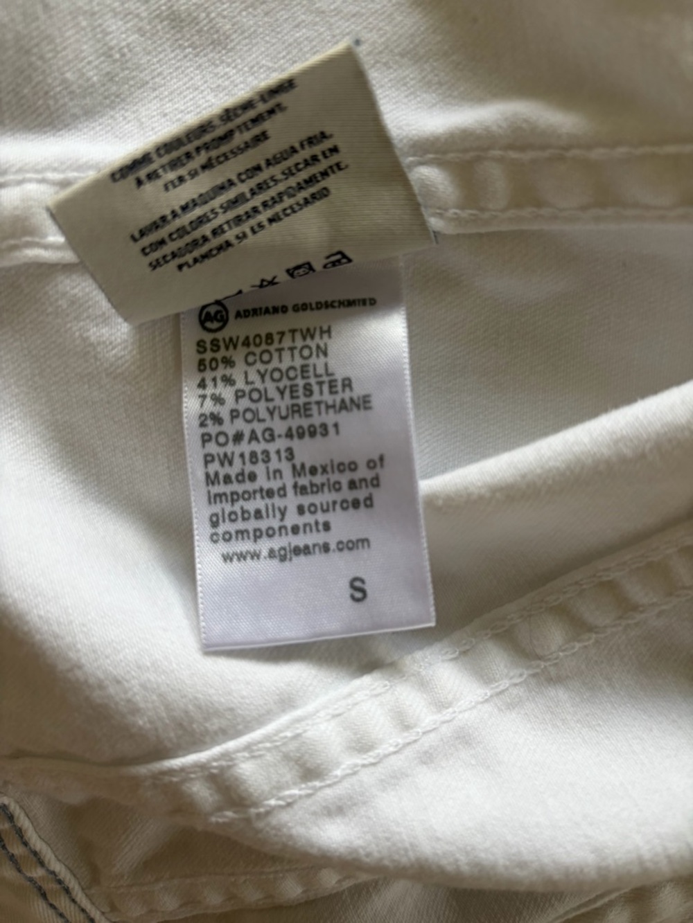 AG Adriano Goldschmied White Denim Robyn Jacket - Picture 11 of 12